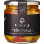 Manzanilla Olives with Garlic & Red Pepper - La Chinata